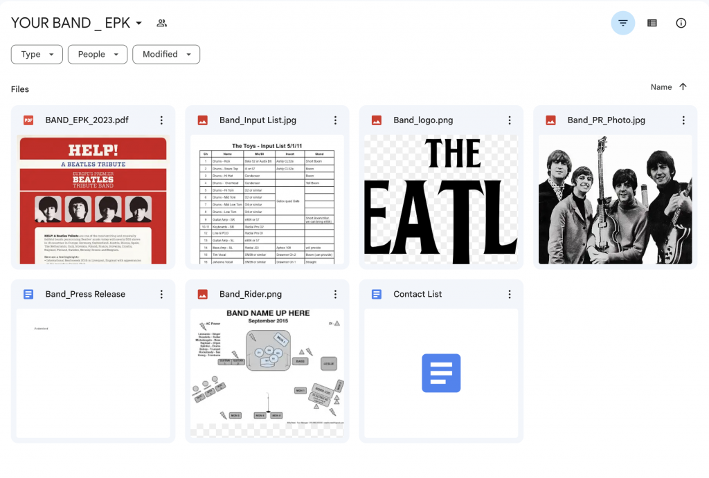 Electronic Press Kit Google Link sample ศิลปินหน้าใหม่