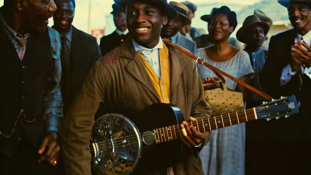 Sammie Moore and his beloved Charley Patton's guitar
